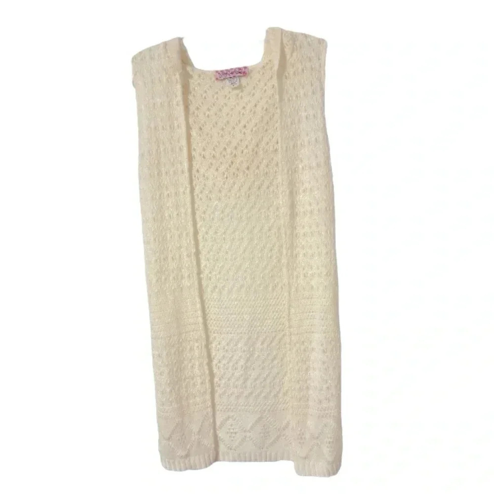 Knit Minded sleeveless hoodie sweater size medium minimalist and elegant